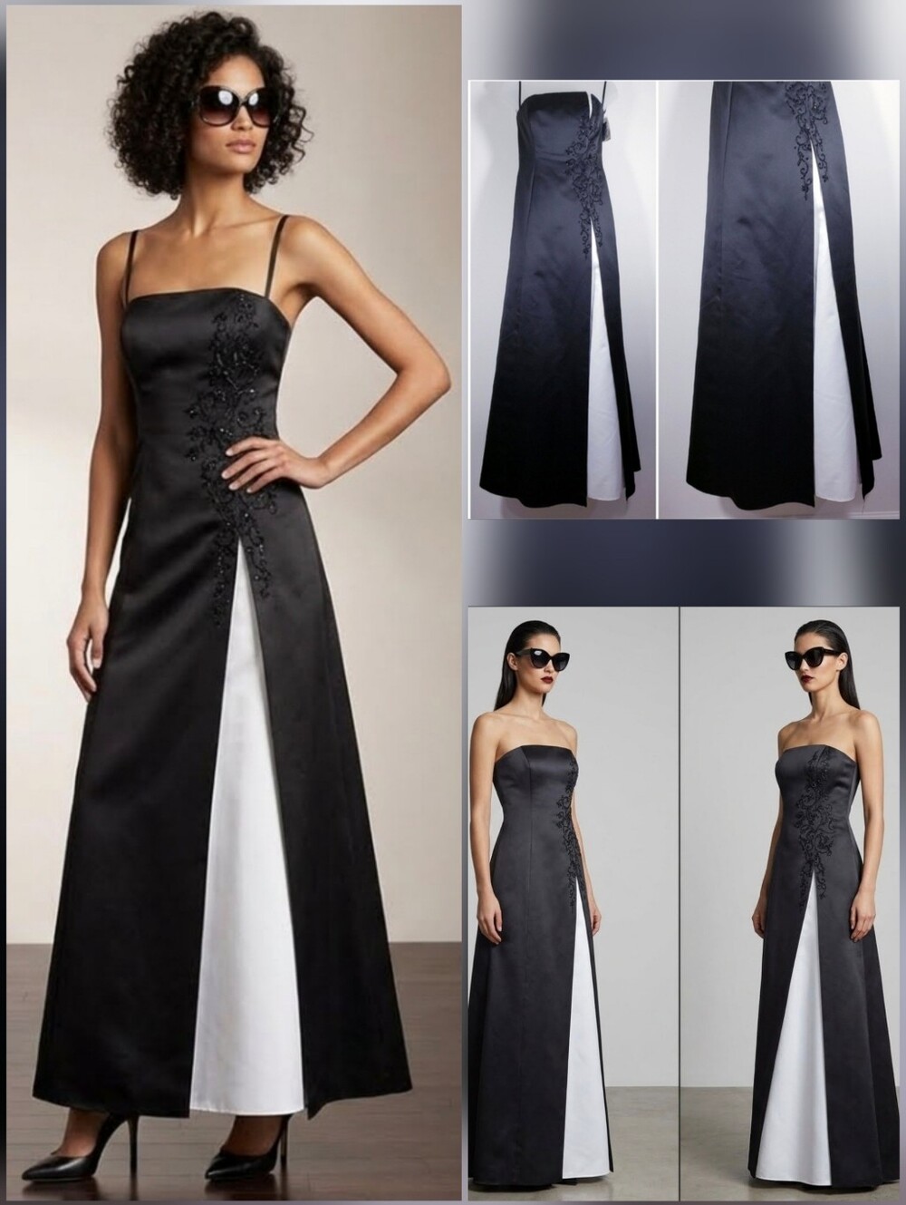 ❤️Michaelangelo NWT! gown from David's Bridal black with white 🤍size 2